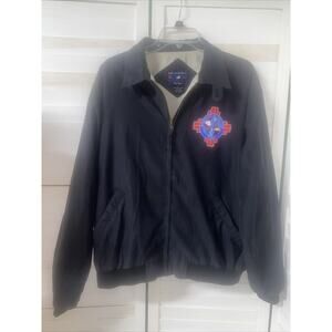 Port Authority Embroidered New Mexico Balloon Fiesta Logo Bomber Jacket Black L